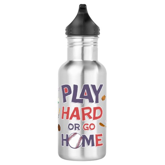 Kids Baseball Water Bottle – Personalized Edelstahlflasche (Rechts)