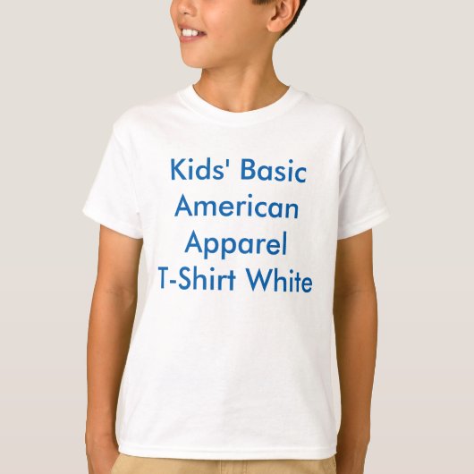 Kids' Basic Apparel T-Shirt, White T-Shirt (Vorderseite)