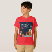 Kids Basic T - Shirt frohe Weihnachten (Vorne ganz)
