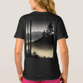 Kids Basic T - Shirt mit kühl schwarz-weiß Cannabi (Rückseite)