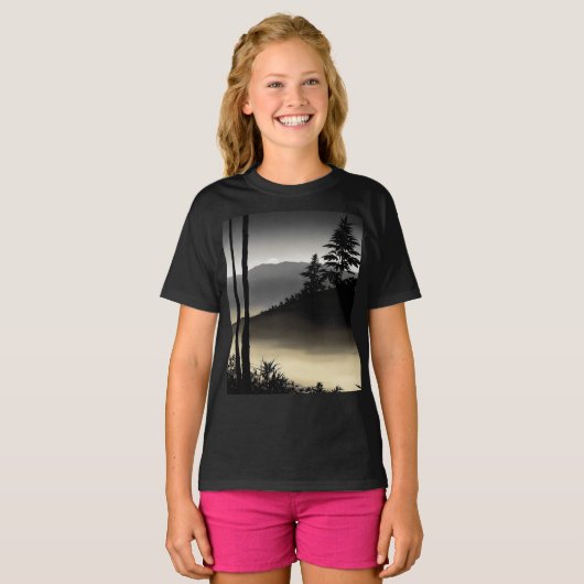 Kids Basic T - Shirt mit kühl schwarz-weiß Cannabi (Vorne ganz)