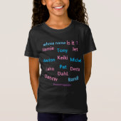 Kids Basic T - Shirt mit Namen bY #Metropolim (Vorderseite)