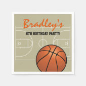 Kids Basketball Geburtstagsparty Serviette (Vorderseite)