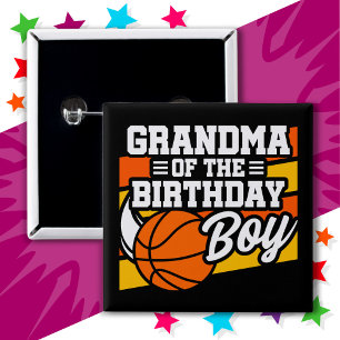 Kids Basketball Party Oma des Geburtstagskinder Button