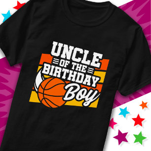 Kids Basketball Party Onkel des Geburtstagskinder T-Shirt