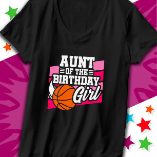 Kids Basketball Party Tante of the Birthday Girl T-Shirt