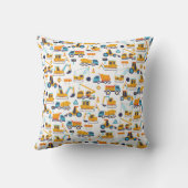 Kids Bau Dump Trucks Fahrzeugmuster Kissen (Rückseite)