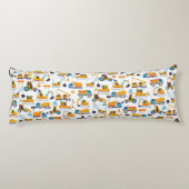 Kids Bau Dump Trucks Fahrzeugmuster Seitenschläferkissen (Rückseite)