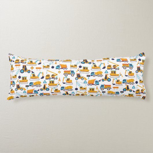 Kids Bau Dump Trucks Fahrzeugmuster Seitenschläferkissen (Vorderseite)