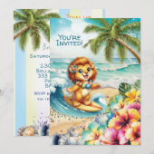 Kids Beach Party Einladung (Vorne/Hinten)