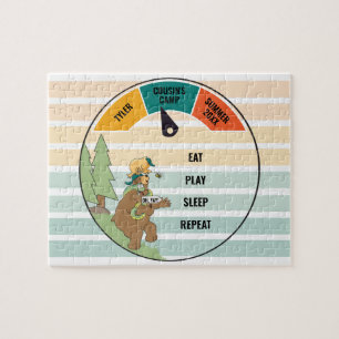 Kid's Bear Snake Owl Summer Camp Puzzle