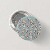 Kids Bears and Donuts Pattern Button (Vorne & Hinten)