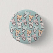 Kids Bears and Donuts Pattern Button (Vorderseite)