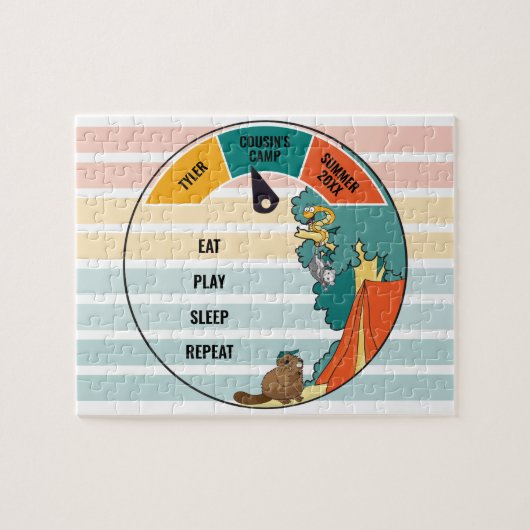 Kid's Beaver Snake Opossum Summer Camp Puzzle (Horizontal)