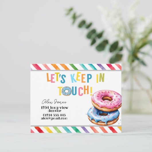 KIds behalten in Touch KIT Square Sticker Gefällig Postkarte (Stehend Vorderseite)