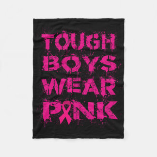 Kids bei starken Jungen tragen rosa Brustkrebs Fleecedecke