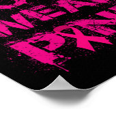 Kids bei starken Jungen tragen rosa Brustkrebs Poster (Ecke)