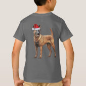 Kids Belgian Malinois Dog Lover Funny Christmas T-Shirt (Rückseite)