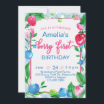 Kids Berry First Birthday Einladung Strawberry<br><div class="desc">Kinder Berry Erster Geburtstag Einladung Strawberry Soo Süßbeere erste Geburtstagseinladung wird die Bühne zu feiern Ihre kleine Set. Perfekte Einladung zum ersten Geburtstag für einen Jungen oder ein Mädchen!</div>