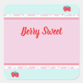 Kids Berry Sweet Square Sticker (Vorderseite)
