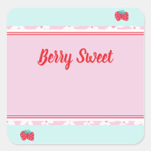 Kids Berry Sweet Square Sticker