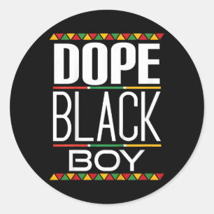 Kids betäuben schwarzen Jungen Black History Month Runder Aufkleber
