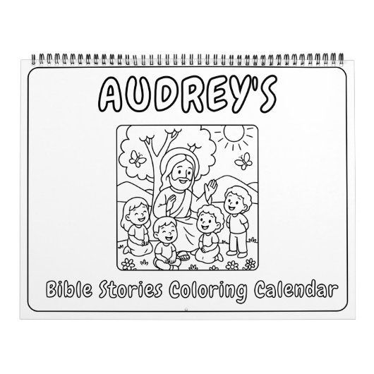 Kids Bible Stories Coloring Calendar Kalender (Titelbild)