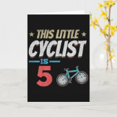 Kids Bicycle Cycling This Little Cyclist Is 5th Bi Karte (Gelbe Blume)