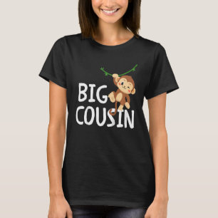 Kids Big Best Cousin je Affen Animal World T-Shirt