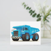 Kids Big Blue Dumper Truck Postkarte (Stehend Vorderseite)
