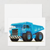Kids Big Blue Dumper Truck Postkarte (Vorne/Hinten)