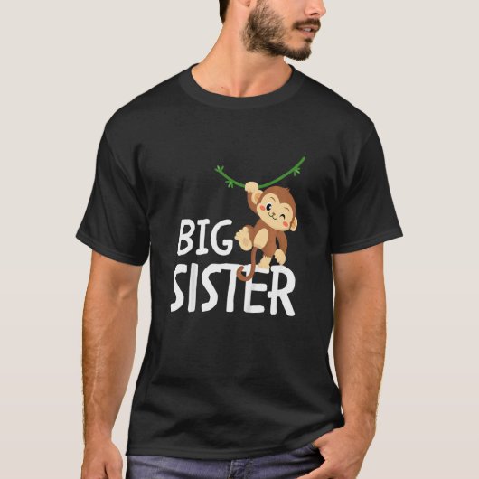 Kids Big Sister Ever Monkey Animal World's Greates T-Shirt (Vorderseite)