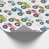 Kids Big Wheel Cars und LKW Geschenkpapier (Ecke)