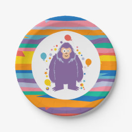 Kids Bigfoot Birthday  Pappteller
