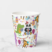 Kids Birthday Animals Pappbecher (Vorderseite)