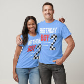 Kids Birthday Boy 2 Two Racing Flag 2nd Birthday R T-Shirt (Unisex)