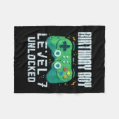 Kids Birthday Boy Level 7 Unlocked Gamer Controlle Fleecedecke (Vorderseite (Horizontal))