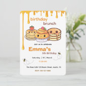 Kids Birthday Brunch Invitation | Cute Party Invit Einladung (Stehend Vorderseite)