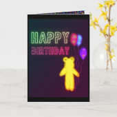 Kids Birthday Card Happy Birthday Bear Baloons Karte (Gelbe Blume)