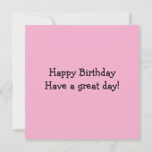 Kid's Birthday Card  Karte (Rückseite)