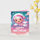 Kid's birthday card karte (Gelbe Blume)