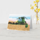 kids birthday card with combine harvester karte (Gelbe Blume)