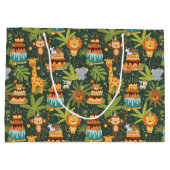 Kids Birthday Jungle Themed Gift Bag Große Geschenktüte (Rückseite)