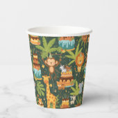 Kids Birthday Jungle Themed Paper Cups Pappbecher (Rückseite)