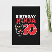 Kids Birthday Ninja - 10 Year Old Party Theme Karte (Vorderseite)