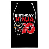 Kids Birthday Ninja - 10 Year Old Party Theme Kleine Geschenktüte (Rückseite)