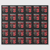 Kids Birthday Ninja - 5 Year Old Party Theme Geschenkpapier (Flach)