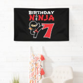 Kids Birthday Ninja - 7 Year Old Party Theme Banner (Insitu)