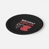 Kids Birthday Ninja - 8 Year Old Party Theme Pappteller (Schrägansicht)
