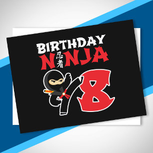 Kids Birthday Ninja - 8 Year Old Party Theme Postkarte